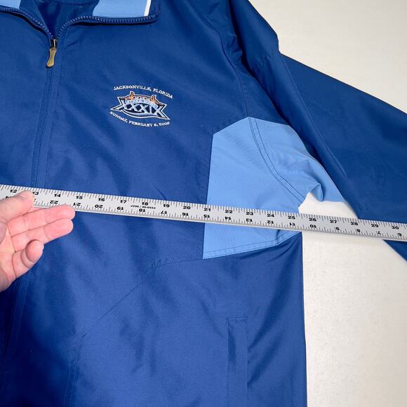 NFL Superbowl XXXIX Reebok Full Zip Windbreaker Men Large 2005 Drawstring Waist - Picture 12 of 16